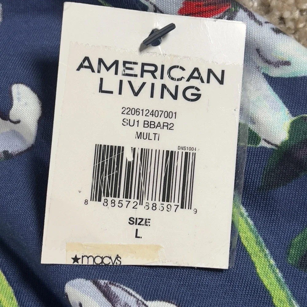 American Living Tropical Palm Print Flare Skirt Size Large Vacation Summer‎